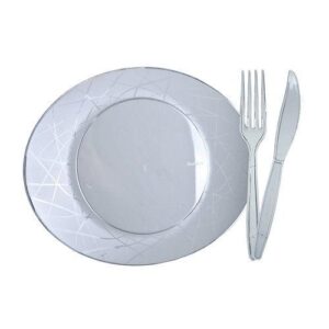 Kit Churrasco Garfo/faca/prato Cristal